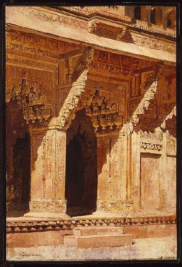 Edwin Lord Weeks Curiously Wrought Red Sandstone Arches Fort Agra India